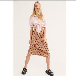 Free people normani floral bias skirt